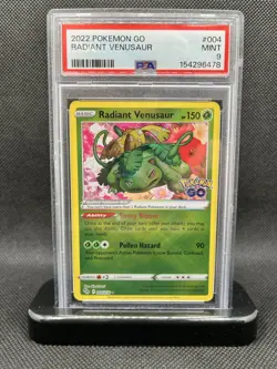 2022 POKEMON GO 004 Radiant Venusaur holo PSA 9 Mint 73490846 - Image 1