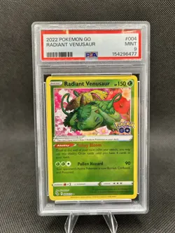2022 POKEMON GO 004 Radiant Venusaur holo PSA 9 Mint 73490846 - Image 1