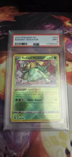 2022 Pokemon GO Radiant Trio PSA 9 Venusaur #4, Charizard #11, Blastoise #18 - Image 3