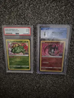 Pokemon TCG Radiant Venusaur Psa 9 And Radiant Charizard CGC 9, Pokemon Go 2022 - Image 1