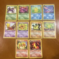Pokemon Team Rocket Dark Evolution Lot Golduck Kadabra Muk Rapidash WOTC 2000 NM - Image 1