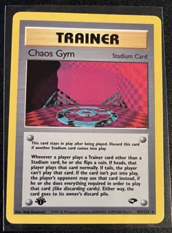 Chaos Gym 102/132 1st Edition Gym Challenge Trainer Non Holo Rare Pokemon Card - Image 1