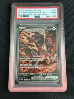 PSA 9 Bloodmoon Ursaluna ex 168/131 Prismatic Evolutions SIR Pokemon - Image 1