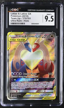 (PSA) CGC 9.5 Latias & Latios GX Team Up Tag Team Full Alt Art Pokemon Card #170 - Image 1