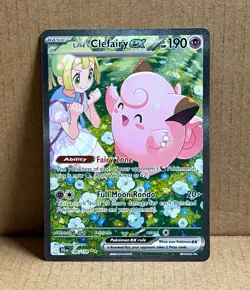 Lillie’s Clefairy ex 184/159 Sv09 Journey Together SIR Holo Pokemon TCG - Image 1