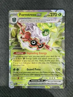 FORRETRESS EX - 002/091 - PALDEAN FATES - DOUBLE RARE - POKEMON CARD - Image 1