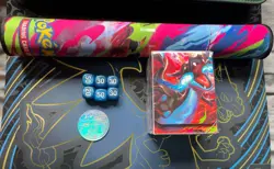Mega Evolution Charizard X ex UPC Playmat,Coin and Deck Box bundle - Image 1