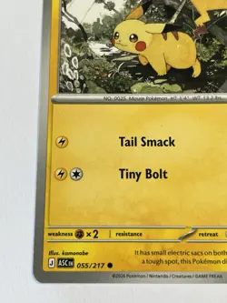 Pikachu Basic ( Red Cheeks ) #055 / 217 Pokemon Card RARE near MINT 💎 - Image 4