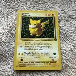 #1 Pikachu WOTC Black Star Promo Red cheeks; Vintage Pokemon - Image 1