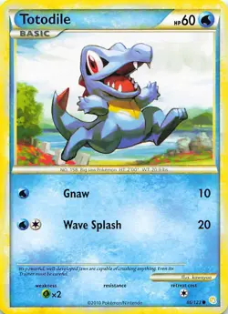 Totodile 86/123 Common HeartGold & SoulSilver Pokemon Lightly Played - Image 1