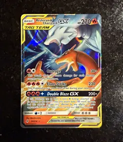 Pokemon TCG Reshiram & Charizard GX TAG TEAM 20/214 Unbroken Bonds Holo LP - Image 1