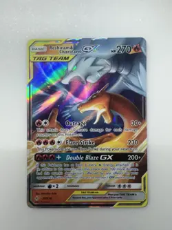 Reshiram & Charizard GX 20/214 Tag Team Holo Unbroken Bonds Pokemon Card NM - Image 1