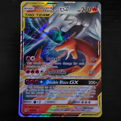 Near Mint Reshiram & Charizard GX TAG TEAM 20/214 Unbroken Bonds 2019 Holo - Image 1