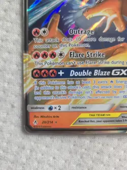Pokemon Reshiram & Charizard GX TAG TEAM 20/214 Unbroken Bonds UR Holo Eng - Image 3