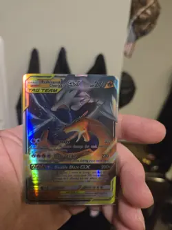 Reshiram & Charizard GX Holo Ultra Rare Tag Team SM Unbroken Bonds 20/214 - Image 1