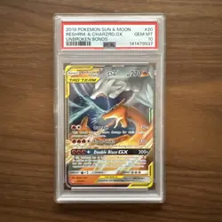 Pokemon TCG Reshiram & Charizard Tag Team GX Unbroken Bonds 20/214 Holo PSA 10 - Image 1