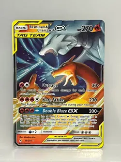 Pokemon TCG Reshiram & Charizard Tag Team GX Unbroken Bonds 20/214 Holo Ultra... - Image 1