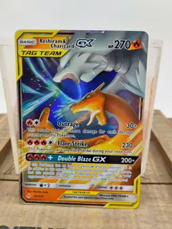 Pokemon Reshiram & Charizard GX 20/214 SM-Unbroken Bonds TAG TEAM Holo - Image 1