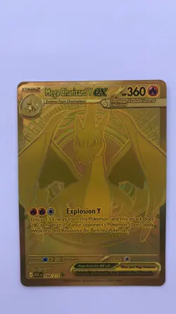 Mega Charizard Y ex 294/217 Mega Hyper Rare Ascended Heroes Pokemon Holo LP - Image 1