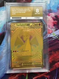 Pokemon TCG Mega Charizard Y EX 294/217 Hyper Rare ACE 8 NM-MT Ascended Heroes - Image 1