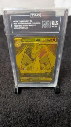 Pokemon Ascended Heroes Mega Charizard Y ex Mega Hyper Rare 294/217 TAG GRADED - Image 1