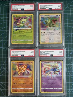Pokemon TCG Vivid Voltage Amazing Rare 4 Card Bundle Celebi Rayquaza PSA 9 Mint - Image 1