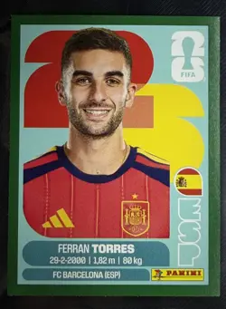 Panini 2026 World Cup Spain Ferran Torres Sticker Green Parallel ESP 18 RARE! - Image 1