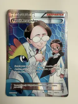 Fossil Researcher Full Art 110/111 XY Furious Fists Ultra Rare Holo Card - Image 1