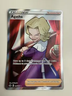 Agatha (Full Art) 186/198SWSH06: Sword & Shield Chilling Reign Near Mint Pokemon - Image 1