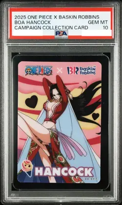 PSA 10 Boa Hancock One Piece x Baskin Robbins Collection Promo Card 2025 GEM MT - Image 1
