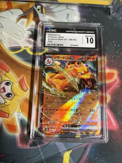 CGC 10 Charizard ex Holo 151 Japanese sv2a RR Pokemon Card 006/165 2023 - Image 1