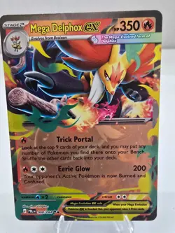 Pokemon Card TCG: Mega Delphox ex 008/084 Me05: Pitch Black Holo Double Rare NM - Image 1