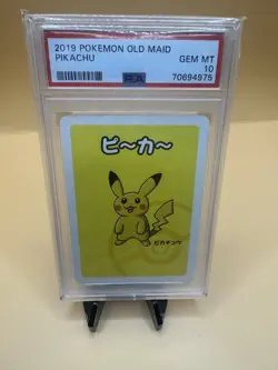 PSA 10 GEM MINT Graded 2019 Pikachu Old Maid Babanuki Pokemon Card Ooyama Art - Image 1