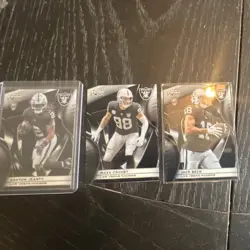 Topps Chrome Black 2025 Raiders 3-Card Lot Jeanty RC/Crosby/Bech - Image 1