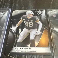 Topps Chrome Black 2025 Raiders 3-Card Lot Jeanty RC/Crosby/Bech - Image 3