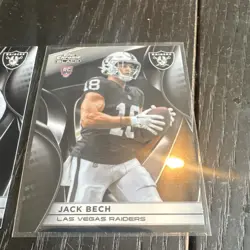 Topps Chrome Black 2025 Raiders 3-Card Lot Jeanty RC/Crosby/Bech - Image 4