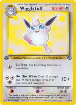 Wigglytuff (32) Unlimited Rare Jungle 32/64 LP - Image 1