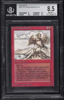 1993 MTG MAGIC THE GATHERING ROC OF KHER RIDGES LIMITED BETA RARE BGS NM-MT+ 8.5 - Image 1