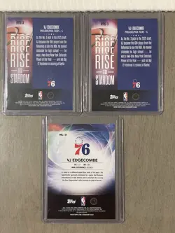 2025-26 Topps VJ Edgecombe Rise To Stardom, No Limit Rainbow Foil Holo 76ers RC - Image 3