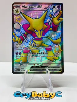 Pokemon Alakazam ex 215/091 Paldean Fates SV Shiny Ultra Rare Full Art - Image 1