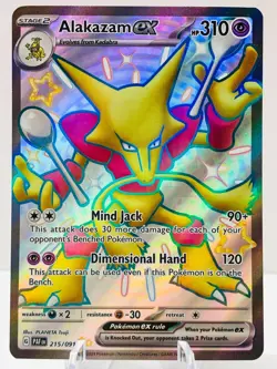 Pokemon Alakazam ex 215/091 Paldean Fates SV Shiny Ultra Rare Full Art - Image 2