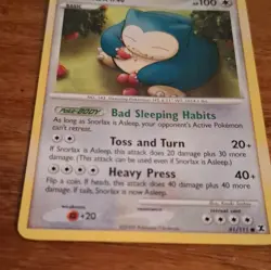 Pokemon Snorlax 81/111 Rising Rivals 2009 Rare Regular Basic English HP 100 - Image 1