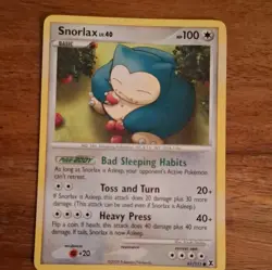 Pokemon Snorlax 81/111 Rising Rivals 2009 Rare Regular Basic English HP 100 - Image 3