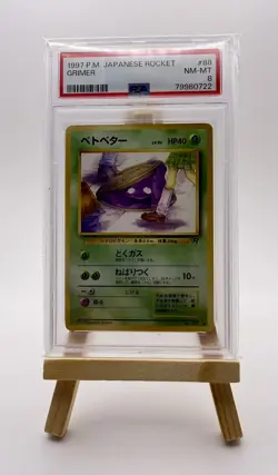 Grimer #88 1997 Pokemon Japanese Rocket PSA 8 Banned Card - Image 1