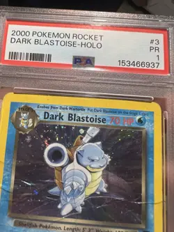 SWIRL PSA 1 2000 Team Rocket Dark Blastoise 3/82 Holo Foil Pokemon Unlimited - Image 3
