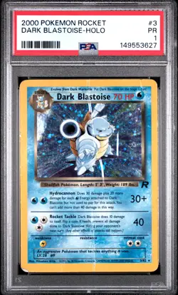 2000 POKEMON ROCKET #3 DARK BLASTOISE-HOLO PSA 1 - Image 1