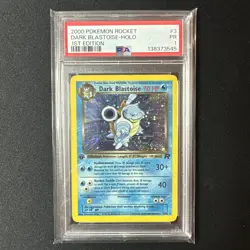 2000 POKEMON ROCKET 1ST ED #3 DARK BLASTOISE-HOLO PSA 1 - Image 1