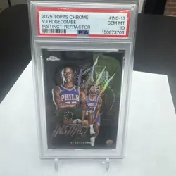 2025-26 Topps Chrome Instinct Refractor #INS-13 VJ Edgecombe Rookie RC - PSA 10 - Image 1