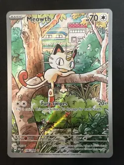 Pokemon Card Meowth 106/094 Phantasmal Flames Illustration Rare Near Mint - Image 1