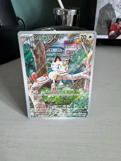 Meowth Illustration Rare 106/094 Pokemon Phantasmal Flames English Near Mint - Image 1